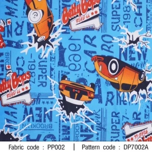 ผ้าพิมพ์ Cat Betty(น้ำเงิน) - primary