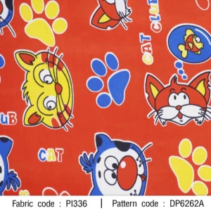 ผ้าพิมพ์ Cat Club(แดง) - primary