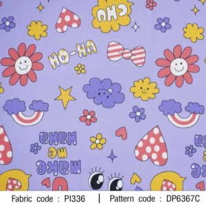 ผ้าพิมพ์ Cheer Up(ม่วง) - primary