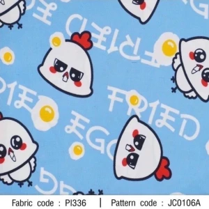 ผ้าพิมพ์ Chicken(ฟ้า) - primary