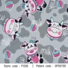 ผ้าพิมพ์ Cow Milk(เทา) รูปที่ 0