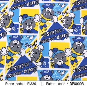 ผ้าพิมพ์ Cute Mouse(ฟ้า) - primary