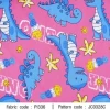 ผ้าพิมพ์ Dino kiku(ชมพู) 