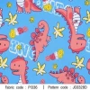 ผ้าพิมพ์ Dino kiku(ฟ้า) รูปที่ 0