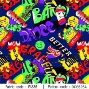 ผ้าพิมพ์ Dino Party(กรม) - primary