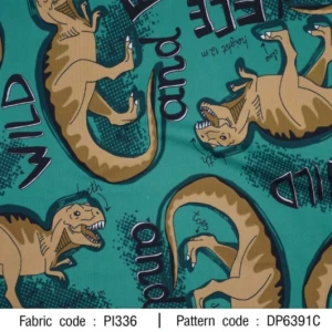 ผ้าพิมพ์ Dino Wild(เขียว) - primary