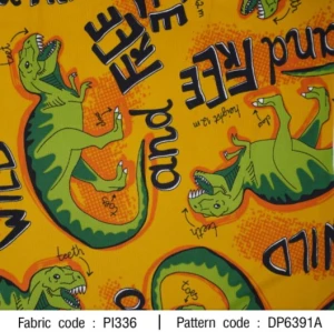 ผ้าพิมพ์ Dino Wild(เหลือง) - primary