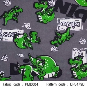 ผ้าพิมพ์ Dinogon(เทา) - primary