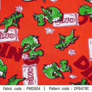 ผ้าพิมพ์ Dinogon(แดง) - primary