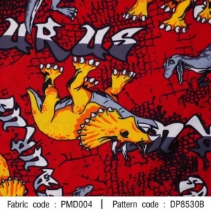 ผ้าพิมพ์ Dinosaur(แดง) - primary