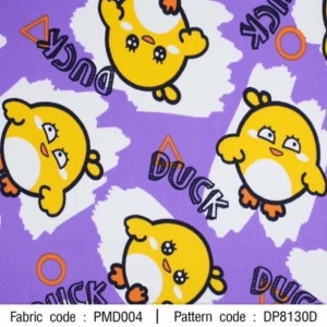 ผ้าพิมพ์ Duck Duck(ม่วง) - primary