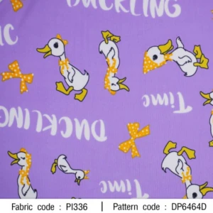 ผ้าพิมพ์ Duckling(ม่วง) - primary