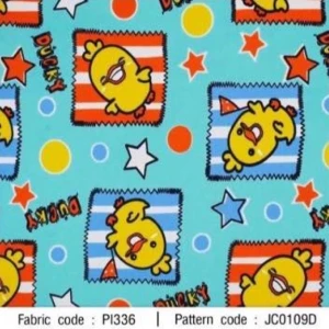 ผ้าพิมพ์ Ducky Star(ฟ้า) - primary