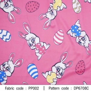 ผ้าพิมพ์ Easter Bunny(ชมพู) - primary