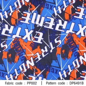 ผ้าพิมพ์ Extreme(น้ำเงินแดง) - primary