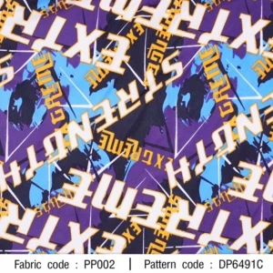 ผ้าพิมพ์ Extreme(ม่วงฟ้า) - primary