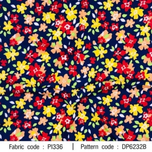 ผ้าพิมพ์ Flower(น้ำเงิน) - primary