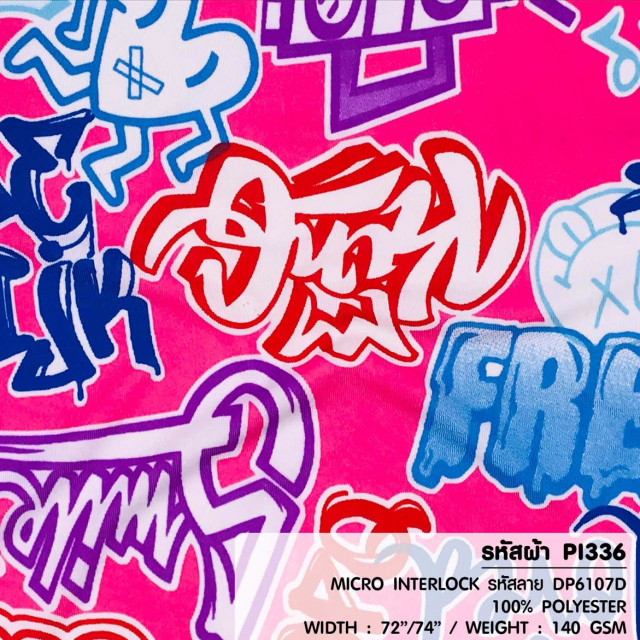 ผ้าพิมพ์ Fresh ABC(ชมพู)