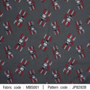 ผ้าพิมพ์ go play(เทา) - primary