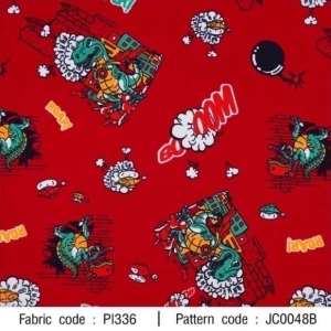 ผ้าพิมพ์ Godzilla Boom(แดง) - primary