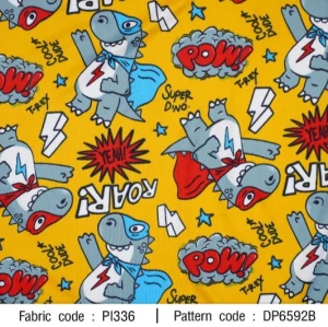 ผ้าพิมพ์ Godzilla Roar(เหลือง) - primary