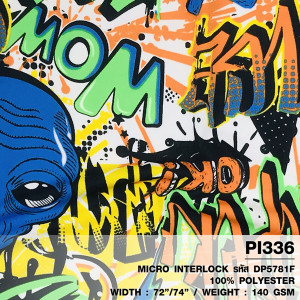 ผ้าพิมพ์ GrungeWow(น้ำเงิน) - primary