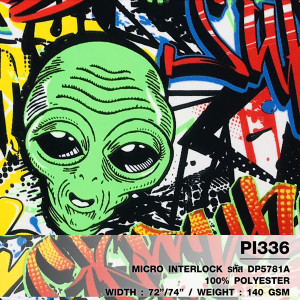 ผ้าพิมพ์ GrungeWow(เขียว) - primary