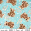 ผ้าพิมพ์ Happy bear day(เขียว) 
