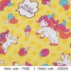 ผ้าพิมพ์ Hello unicorn(เหลือง) 