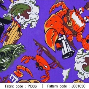 ผ้าพิมพ์ Hero Alaska(ม่วง) - primary