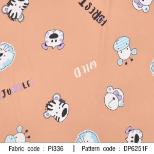 ผ้าพิมพ์ Jungle WlLD(ส้ม) - primary