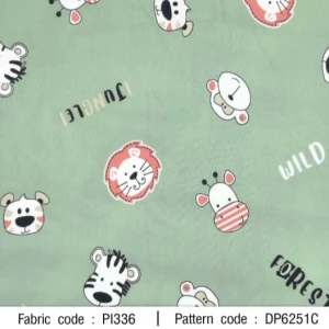 ผ้าพิมพ์ Jungle WlLD(เขียว) - primary