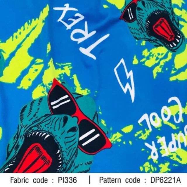 ผ้าพิมพ์ Jurassic(ฟ้า)