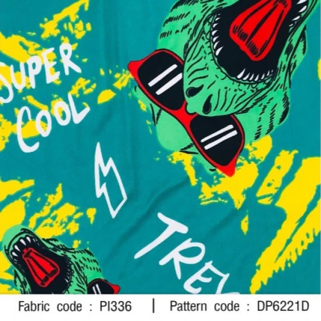 ผ้าพิมพ์ Jurassic(เขียว)