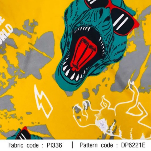 ผ้าพิมพ์ Jurassic(เหลือง)