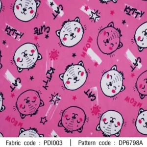 ผ้าพิมพ์ Katty Cute(ชมพู) - primary