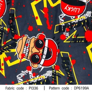 ผ้าพิมพ์ Lucky(เทา) - primary