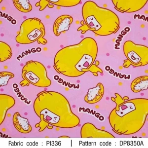 ผ้าพิมพ์ Mango Sticky Rice(ชมพู) - primary