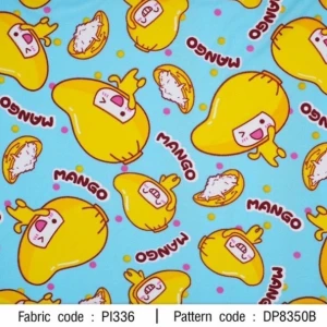 ผ้าพิมพ์ Mango Sticky Rice(ฟ้า) - primary
