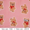 ผ้าพิมพ์ Mix Bear(พีช) 