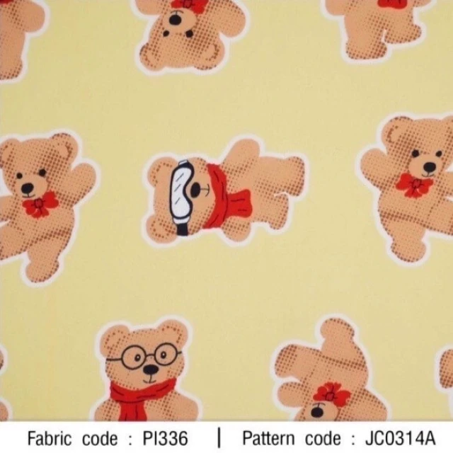 ผ้าพิมพ์ Mix Bear(เหลือง)