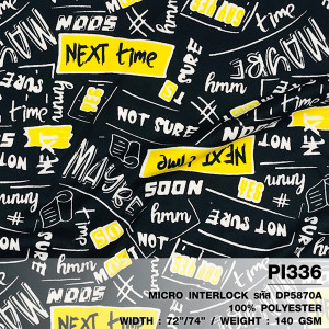 ผ้าพิมพ์ NextTime(ดำเหลือง) - primary