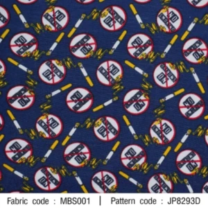 ผ้าพิมพ์ No Smoking(กรม) - primary