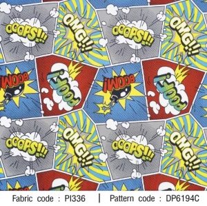 ผ้าพิมพ์ OMG Boom(เทา) - primary