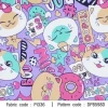 ผ้าพิมพ์ OOPS!! MEOW(ม่วง) 
