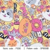 ผ้าพิมพ์ OOPS!! MEOW(เหลือง) 