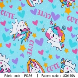 ผ้าพิมพ์ Pancake Party(ฟ้า) - primary