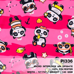 ผ้าพิมพ์ Panda Everyday(ชมพู) - primary