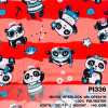 ผ้าพิมพ์ Panda Everyday(แดง) รูปที่ 0