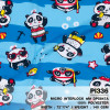 ผ้าพิมพ์ Panda Everyday(ฟ้า) รูปที่ 0